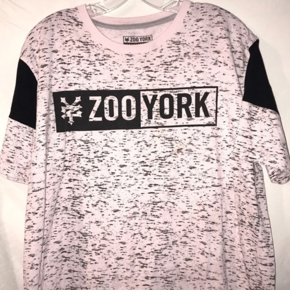 Zoo York Men's Pink Black Unbreakable Heather Short Sleeve T-Shirt Size XL